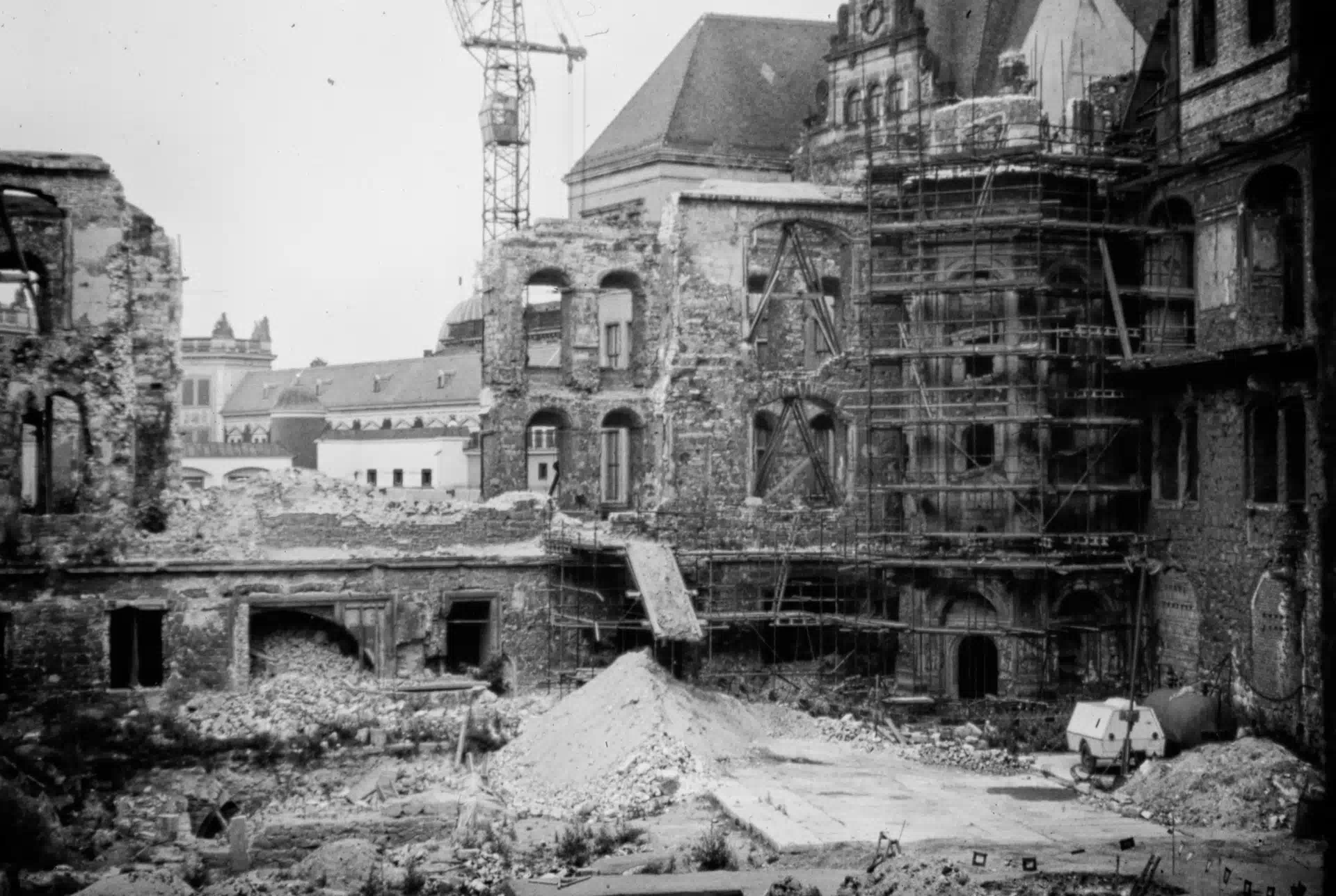 Ruine Schloss Dresde.1980er Jahre